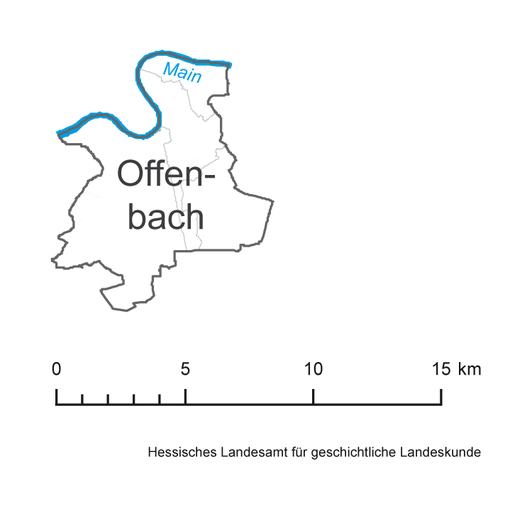 Offenbach am Main: Karte mit Gemeinde- und Gemarkungsgrenzen