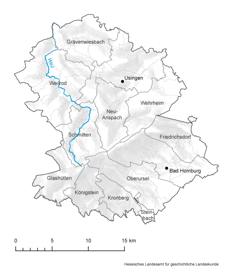 Limburg-Weilburg: Karte mit Gemeinde- und Gemarkungsgrenzen